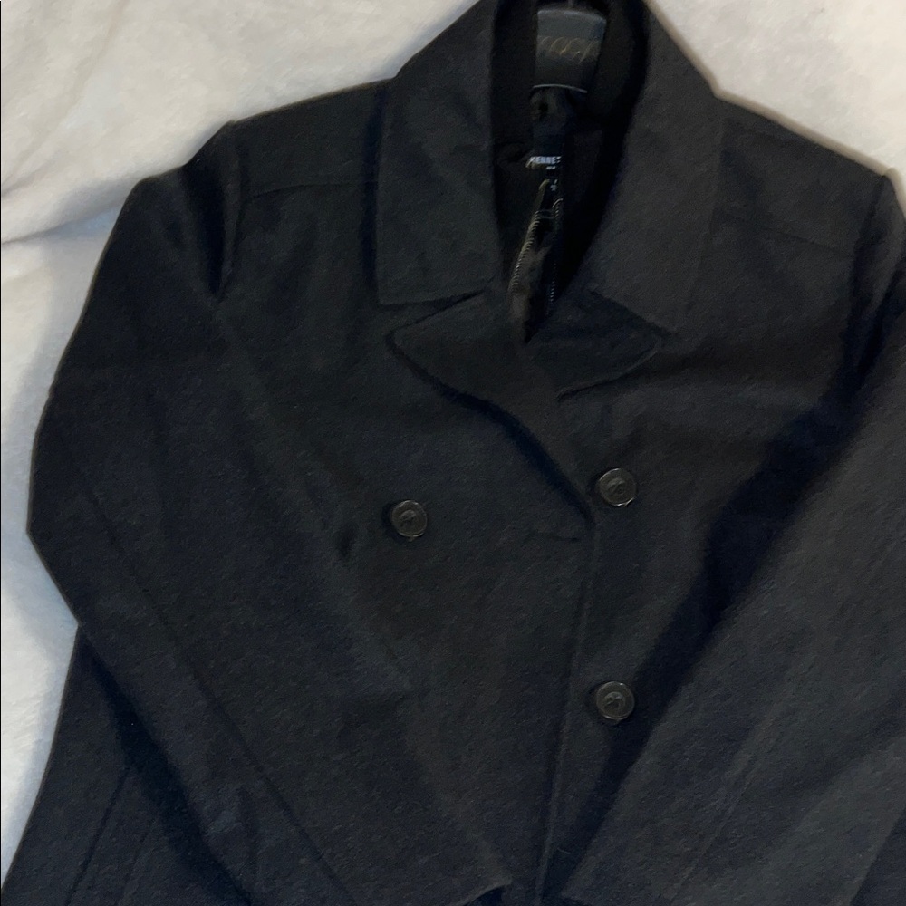 Kenneth Cole New York Black Pea Coat - Picture 5 of 15